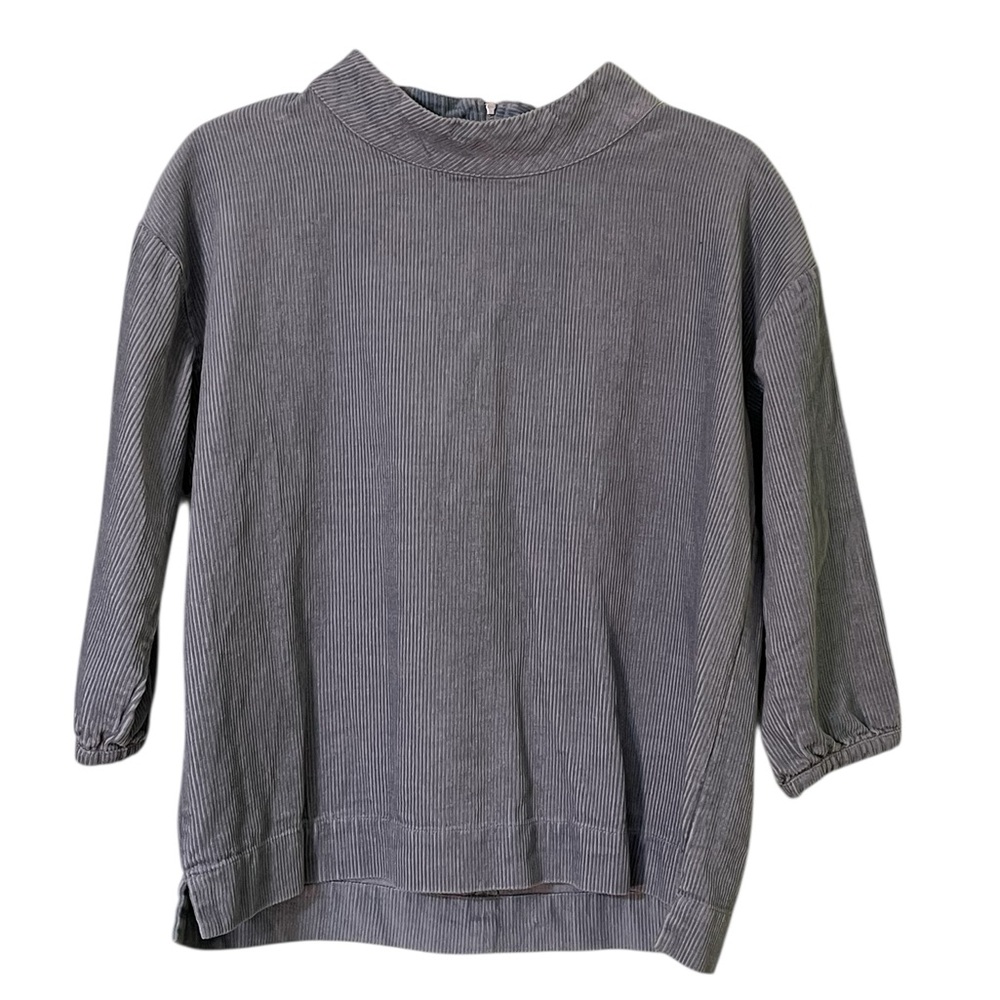 POETRY Hemp-Organic Cotton-Yak Yak funnel neck corduroy top. Size 8 GUC - Picture 4 of 10